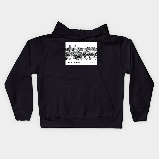 Santa Ana - California Kids Hoodie by Lakeric